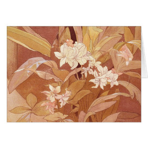 Alphonse Mucha Art Nouveau Bloemdetail