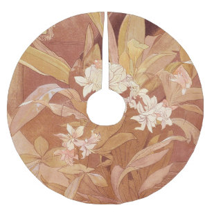 Alphonse Mucha Art Nouveau Bloemdetail Kerstboom Rok
