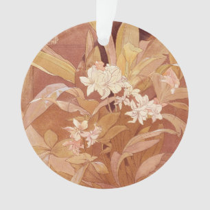 Alphonse Mucha Art Nouveau Bloemdetail Ornament