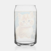 Alphonse Mucha Art Nouveau Cat Blikvorm Glas (Achterkant)