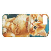 Alphonse Mucha Art Nouveau Cat Case-Mate iPhone Case (Achterkant (Horizontaal))