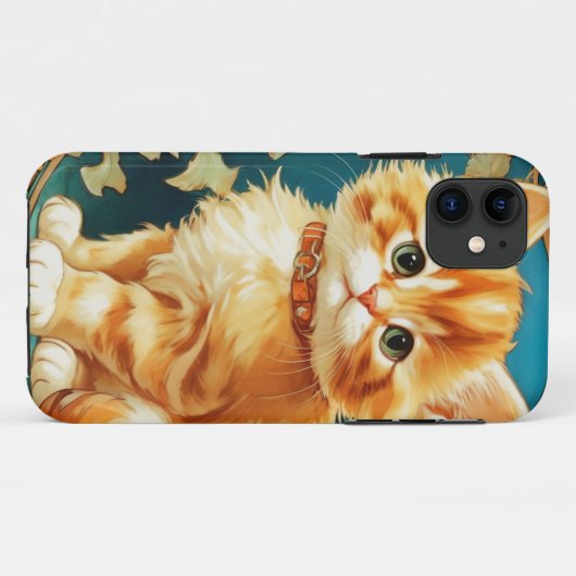 Alphonse Mucha Art Nouveau Cat Case-Mate iPhone Case (Achterkant (horizontaal))