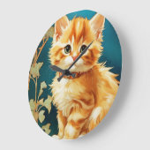 Alphonse Mucha Art Nouveau Cat Grote Klok (Hoek)