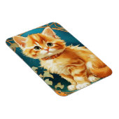 Alphonse Mucha Art Nouveau Cat Magneet (Rechterzijde)