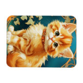 Alphonse Mucha Art Nouveau Cat Magneet (Horizontaal)