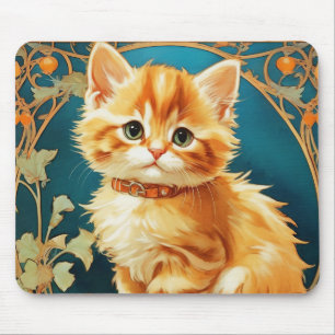 Alphonse Mucha Art Nouveau Cat Muismat
