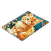 Alphonse Mucha Art Nouveau Cat Notitieboek (Linkerzijde)