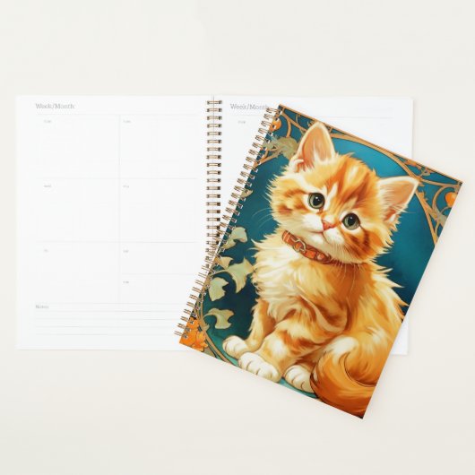 Alphonse Mucha Art Nouveau Cat Planner (Display)