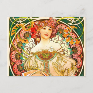 Alphonse Mucha Art Nouveau Daydrodroom Briefkaart
