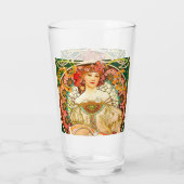 Alphonse Mucha Art Nouveau Daydrodroom Glas (Achterkant)