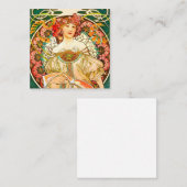 Alphonse Mucha Art Nouveau Daydrodroom Informatiekaartje (Voorkant / Achterkant)