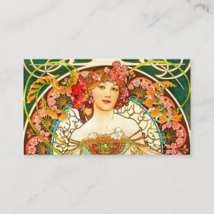 Alphonse Mucha Art Nouveau Daydrodroom Informatiekaartje