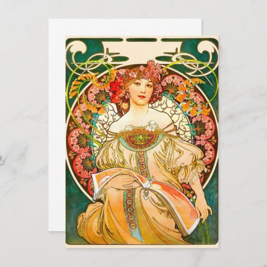 Alphonse Mucha Art Nouveau Daydrodroom Kaart (Voorkant / Achterkant)