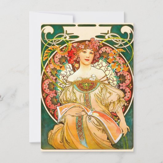Alphonse Mucha Art Nouveau Daydrodroom Kaart (Voorkant)