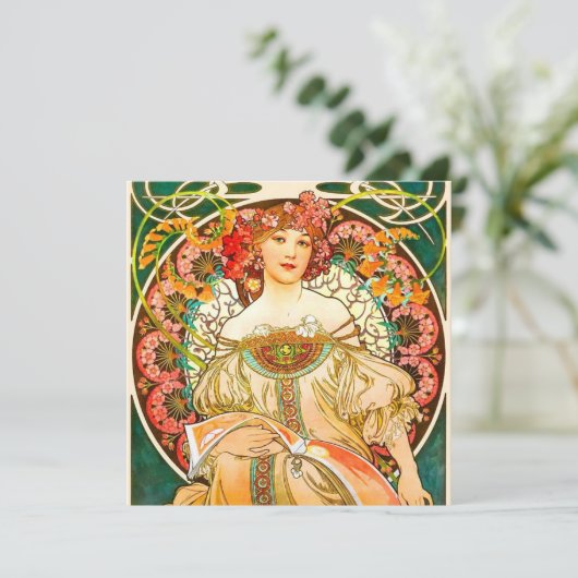 Alphonse Mucha Art Nouveau Daydrodroom Kaart (Staand voorkant)