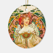 Alphonse Mucha Art Nouveau Daydrodroom Keramisch Ornament (Links)