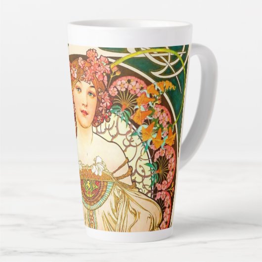 Alphonse Mucha Art Nouveau Daydrodroom Latte Mok (Rechterhoek)