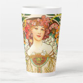 Alphonse Mucha Art Nouveau Daydrodroom Latte Mok (Voorkant)