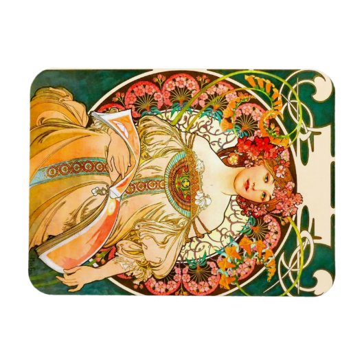 Alphonse Mucha Art Nouveau Daydrodroom Magneet (Horizontaal)