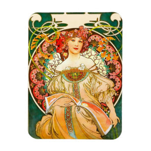 Alphonse Mucha Art Nouveau Daydrodroom Magneet