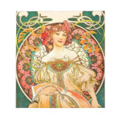 Alphonse Mucha Art Nouveau Daydrodroom Notitieblok (Voorkant)