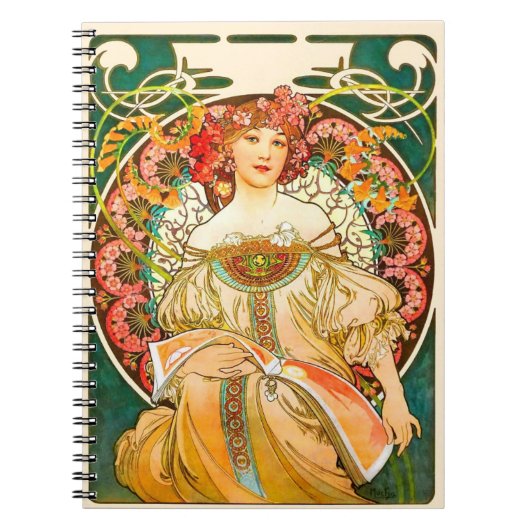 Alphonse Mucha Art Nouveau Daydrodroom Notitieboek (Voorkant)