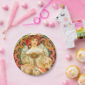 Alphonse Mucha Art Nouveau Daydrodroom Papieren Bordje (Feest)