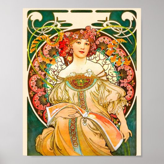 Alphonse Mucha Art Nouveau Daydrodroom Poster (Voorkant)