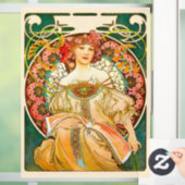 Alphonse Mucha Art Nouveau Daydrodroom Raamsticker (Huis)