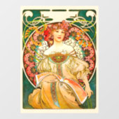 Alphonse Mucha Art Nouveau Daydrodroom Raamsticker (Vel)
