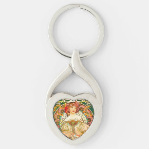 Alphonse Mucha Art Nouveau Daydrodroom Sleutelhanger