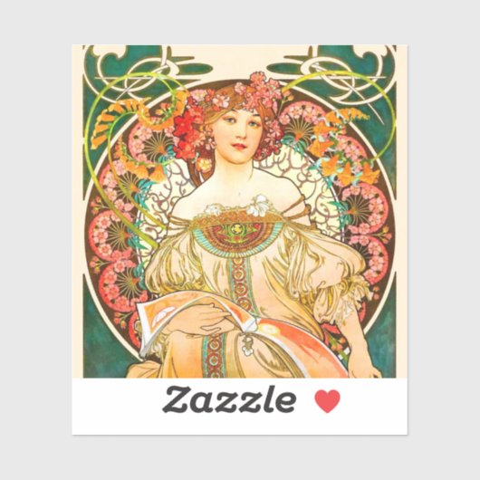 Alphonse Mucha Art Nouveau Daydrodroom Sticker (Vel)