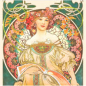 Alphonse Mucha Art Nouveau Daydrodroom Sticker (Voorkant)