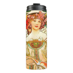 Alphonse Mucha Art Nouveau Daydrodroom Thermosbeker