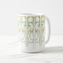 Alphonse Mucha art nouveau decorative lijst stripe