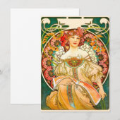 Alphonse Mucha Art Nouveau Droombeeld Kaart (Voorkant / Achterkant)