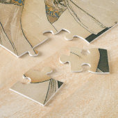 Alphonse Mucha Art Nouveau Feather Girl Legpuzzel (Zijkant)