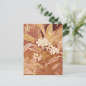 Alphonse Mucha Art Nouveau Floral Detail Briefkaart (Staand voorkant)