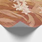 Alphonse Mucha Art Nouveau Floral Detail Cadeaupapier (Hoek)