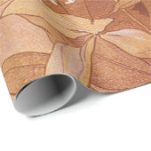 Alphonse Mucha Art Nouveau Floral Detail Cadeaupapier (Rol Hoek)