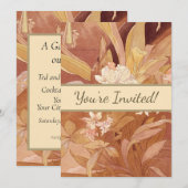 Alphonse Mucha Art Nouveau Floral Detail Kaart (Voorkant / Achterkant)