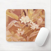 Alphonse Mucha Art Nouveau Floral Detail Muismat (Met muis)