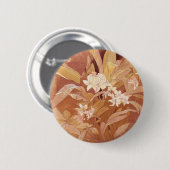 Alphonse Mucha Art Nouveau Floral Detail Ronde Button 5,7 Cm (Voorkant /achterkant)
