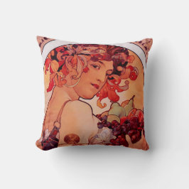 Alphonse Mucha, Art nouveau, , fruit Kussen