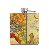 Alphonse Mucha Art Nouveau Herfst Heupfles (Achterkant)