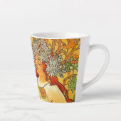 Alphonse Mucha Art Nouveau Herfst Latte Mok (Rechts)