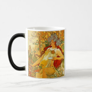 Alphonse Mucha Art Nouveau Herfst Magische Mok