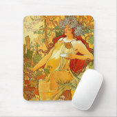 Alphonse Mucha Art Nouveau Herfst Muismat (Met muis)