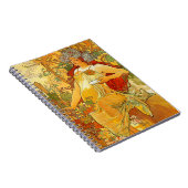 Alphonse Mucha Art Nouveau Herfst Notitieboek (Rechterzijde)