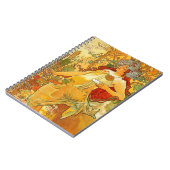 Alphonse Mucha Art Nouveau Herfst Notitieboek (Linkerzijde)